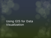 DataVis GIS